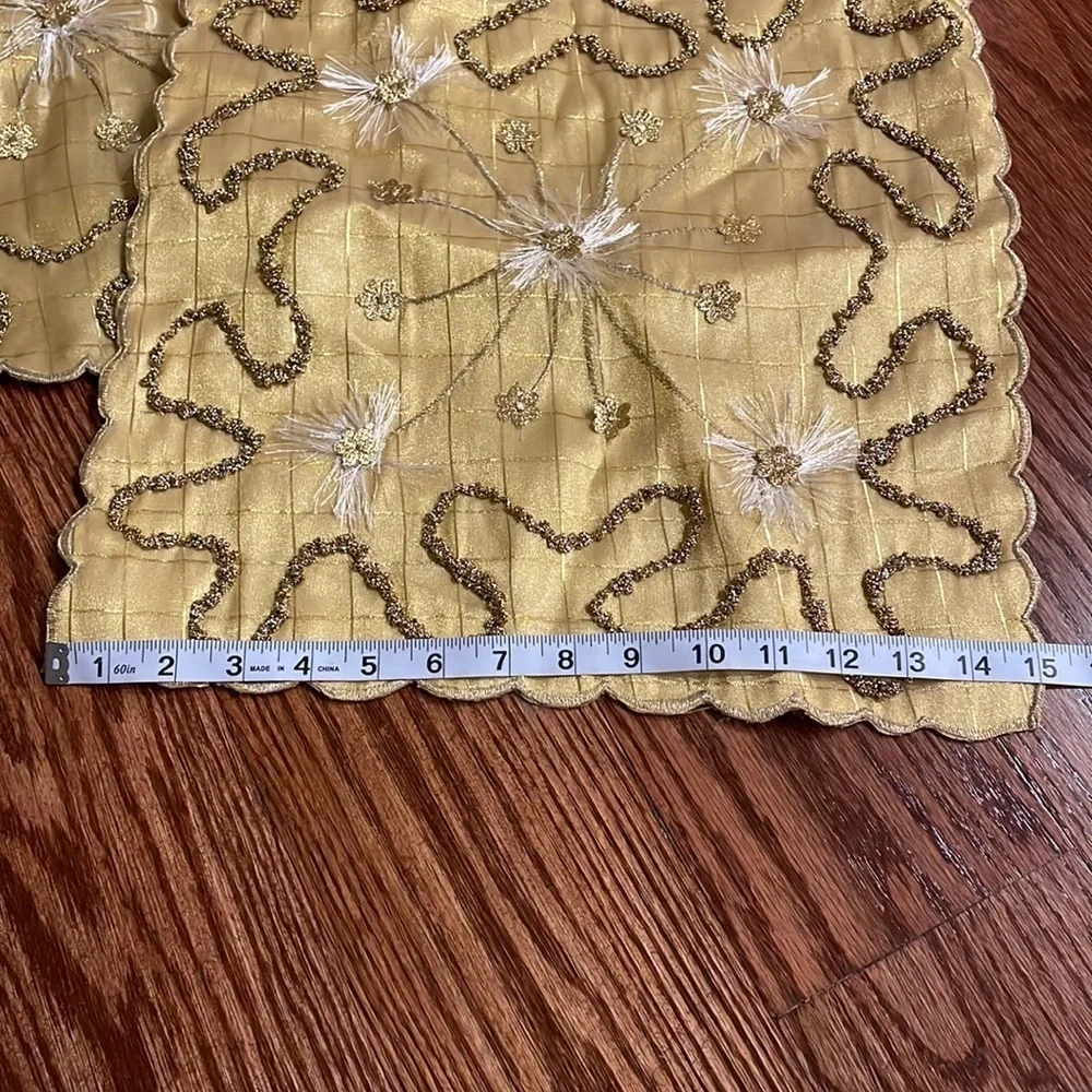 Golden shimmer decor pillow cases jackets zippered  set of 2 textured set of 2